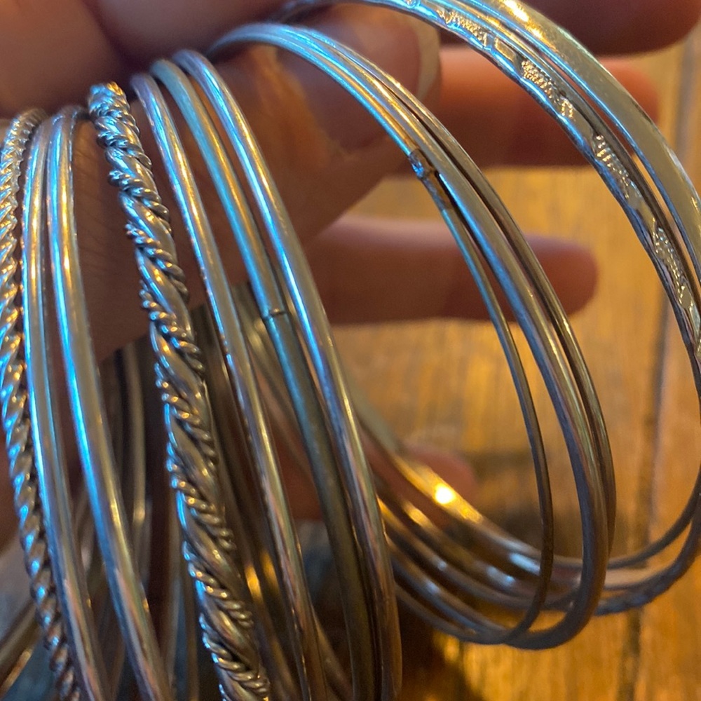 Collected Silver bangle bracelet lot - Picture 13 of 16